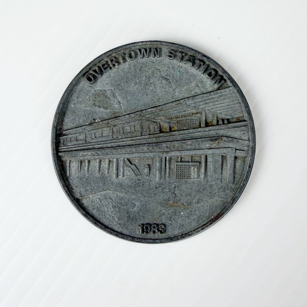 Vintage 1983 Moving People Miami Overtown Station Commemorative Medallion Metro
